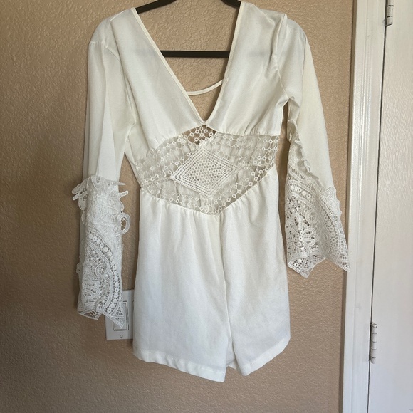 White Romper - Picture 1 of 2